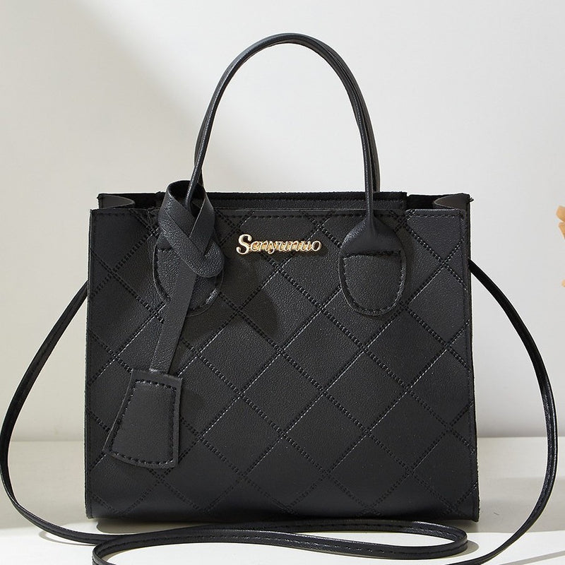 Quilted Diamond Pattern Women Crossbody Bag