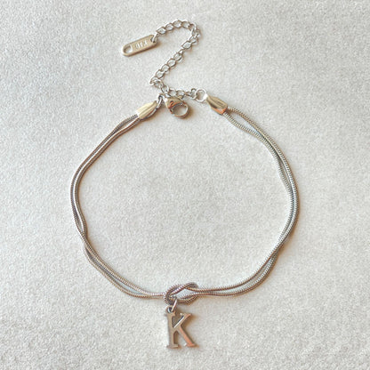 Initial Love Knot Bracelet