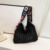 Casual Hollow-Out Woven Beach Bag