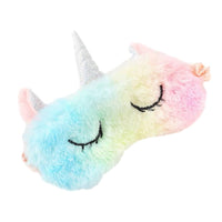 ✨ Plush Unicorn Sleep Mask – 3D Soft Eye Cover