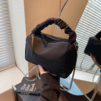 Noir Ruched Shoulder Bag