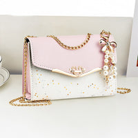 AriaLuxe Chaine Elegance Crossbody - Light Luxury Chain Square Bag