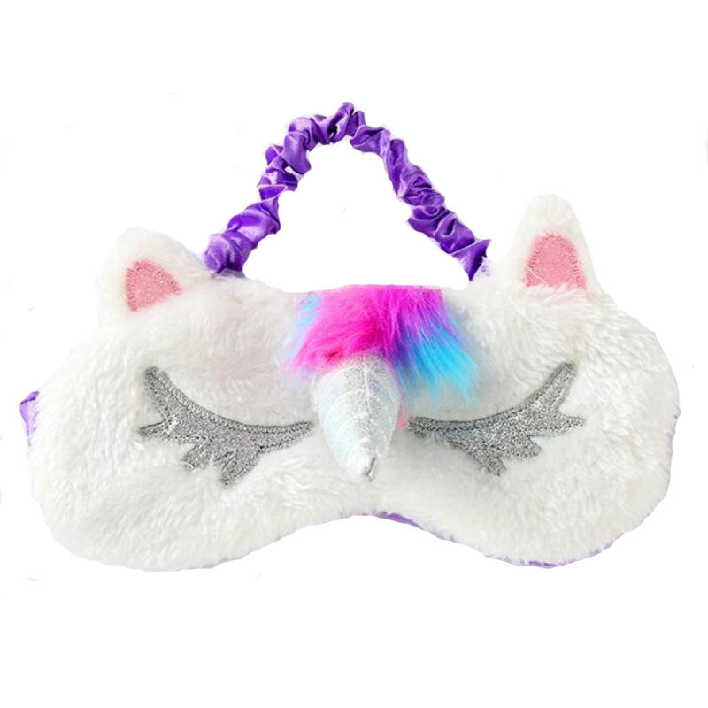 ✨ Plush Unicorn Sleep Mask – 3D Soft Eye Cover
