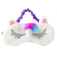 ✨ Plush Unicorn Sleep Mask – 3D Soft Eye Cover