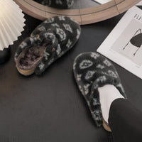 Cotton Plush Slippers with Thick Sole