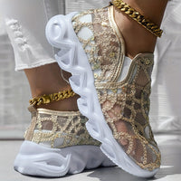 Lumière Sequin Mesh Slip-On Sneakers