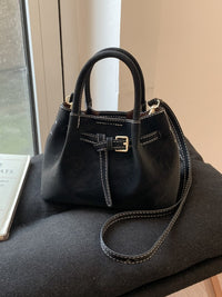 Velvet Luxe Bucket Bag - Suede with Pendant Accents