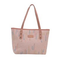 AriaLuxe Color Block Canvas Tote - Striped Large Capacity Shoulder Bag