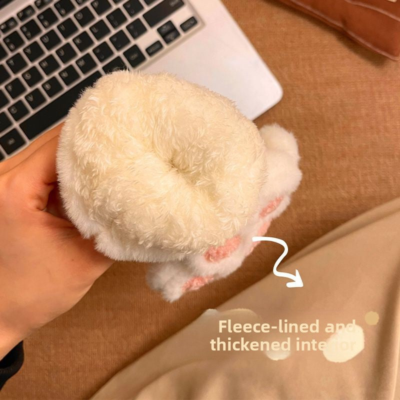 Cozy Paw Plush Flip Gloves