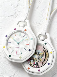 The Luxe Pop Icon — Flower-Dial Quartz Pocket Watch