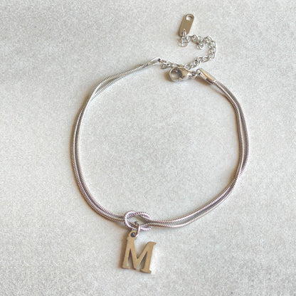 Initial Love Knot Bracelet