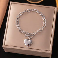 Heart Shaped Alloy Bracelet for Women