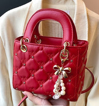 Mini Quilted Faux Leather Tote Bag
