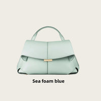 Polene Smile Pleated Genuine Leather Crossbody Bag