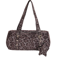 Y2K Pillow Tote Bag with Leopard & Camo Print