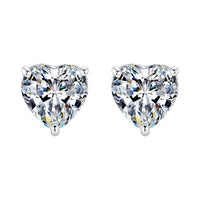 Aria Heart Moissanite Drop Earrings