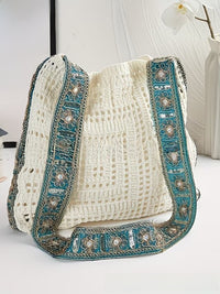 Casual Hollow-Out Woven Beach Bag