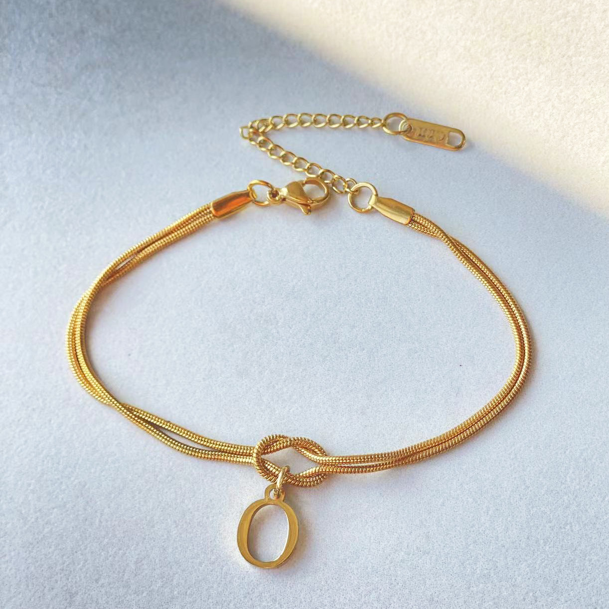 Initial Love Knot Bracelet