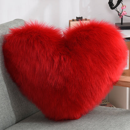 Plush Heart-Shaped Throw Pillow – Soft, Fluffy & Gift-Ready