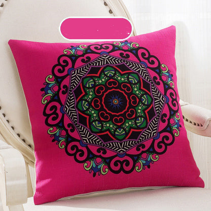 Handcrafted Bohemian Pillow Set – Colorful Mandala Designs
