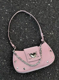 The Roxy Y2K Croc Baguette Bag — Chain Underarm Crossbody