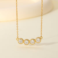 Aria Four-Stone Moissanite Collarbone Necklace
