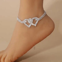 Double Heart Anklet