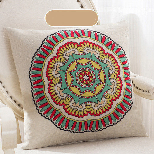 Handcrafted Bohemian Pillow Set – Colorful Mandala Designs