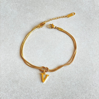 Initial Love Knot Bracelet