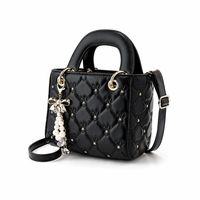 Mini Quilted Faux Leather Tote Bag