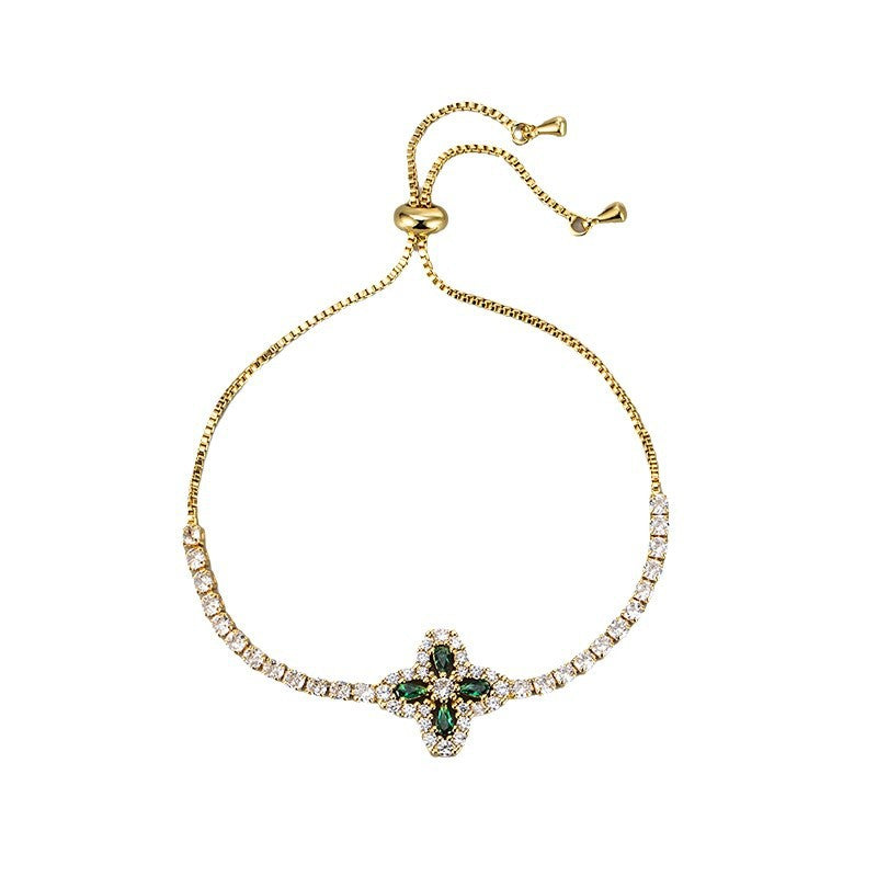 Zircon Floral  Bracelet