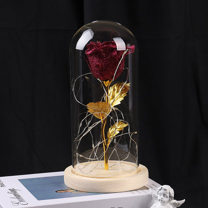 Eternal Rose LED Glass Dome – Romantic Light-Up Gift for Her