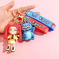 Anime Character Keychain with Gold Buckle