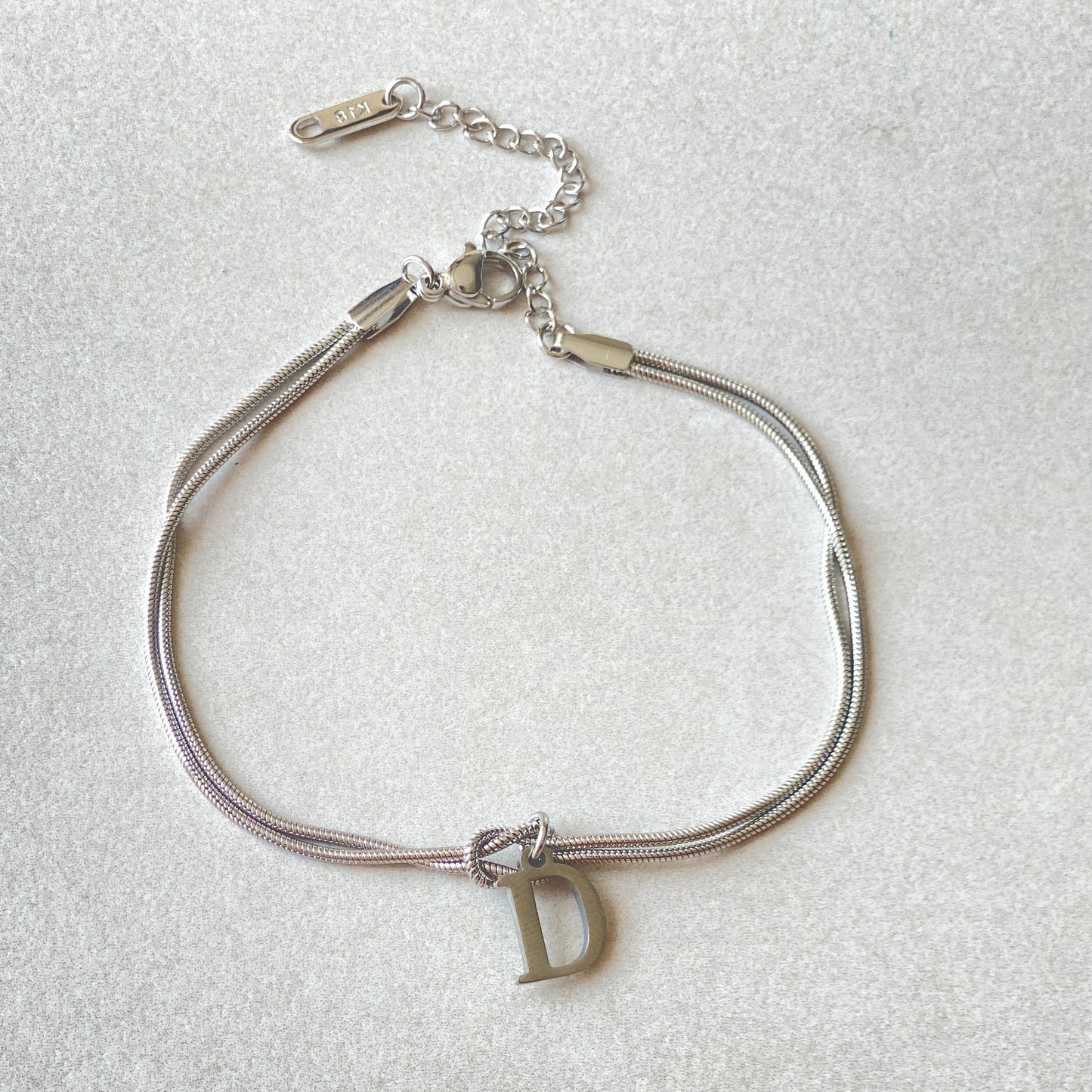 Initial Love Knot Bracelet
