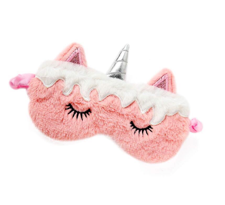 ✨ Plush Unicorn Sleep Mask – 3D Soft Eye Cover