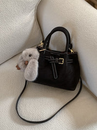 Velvet Luxe Bucket Bag - Suede with Pendant Accents