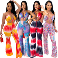 Strappy Printed Jumpsuit