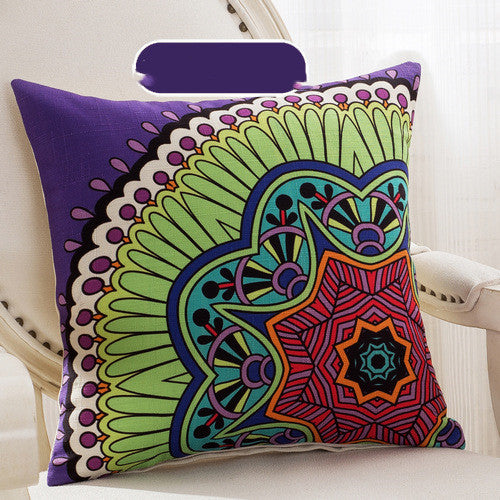 Handcrafted Bohemian Pillow Set – Colorful Mandala Designs