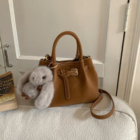 Velvet Luxe Bucket Bag - Suede with Pendant Accents