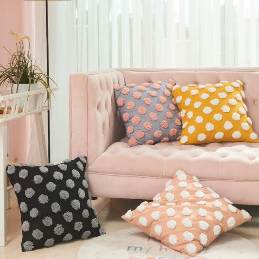 New Nordic Moroccan Tufted Dots Pillow