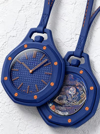 The Luxe Pop Icon — Flower-Dial Quartz Pocket Watch