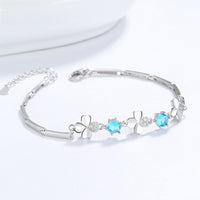 Aria Clover Sterling Silver & Zircon Bracelet