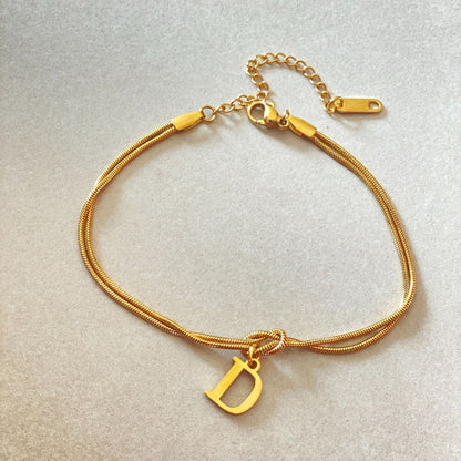 Initial Love Knot Bracelet