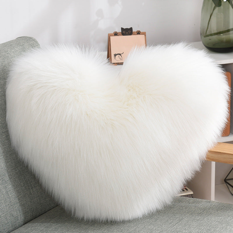 Plush Heart-Shaped Throw Pillow – Soft, Fluffy & Gift-Ready