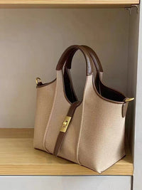 AriaLuxe Parisian Bucket Crossbody - European Retro Spacious Tote