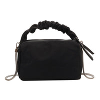 Noir Ruched Shoulder Bag