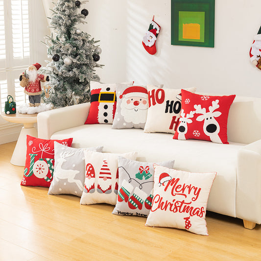 Aria Luxe Holiday Pillow Covers – Festive Embroidered Collection