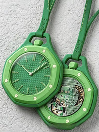 The Luxe Pop Icon — Flower-Dial Quartz Pocket Watch