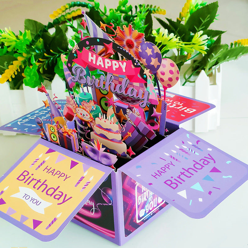 Pop-Up Birthday Gift Box Card