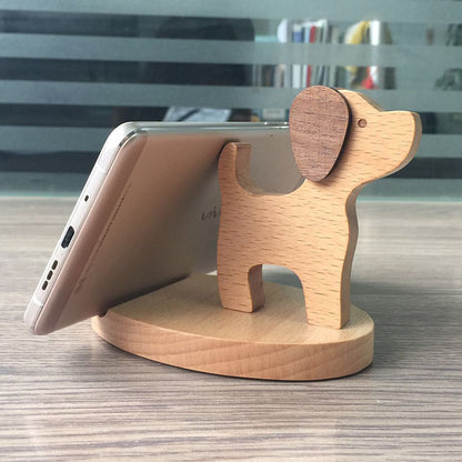 Wooden Animal Phone Stand